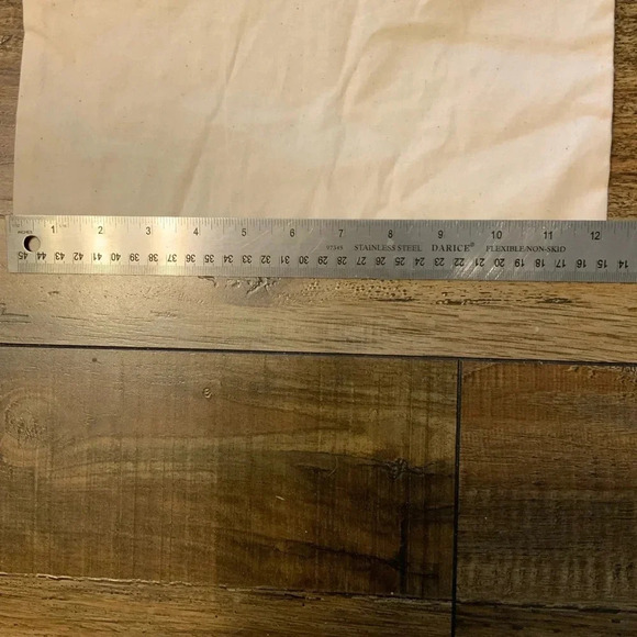 Tory Burch Drawstring Dust Cover Bag canvas 12 x 15 with logo metal tag EUC - Picture 6 of 7